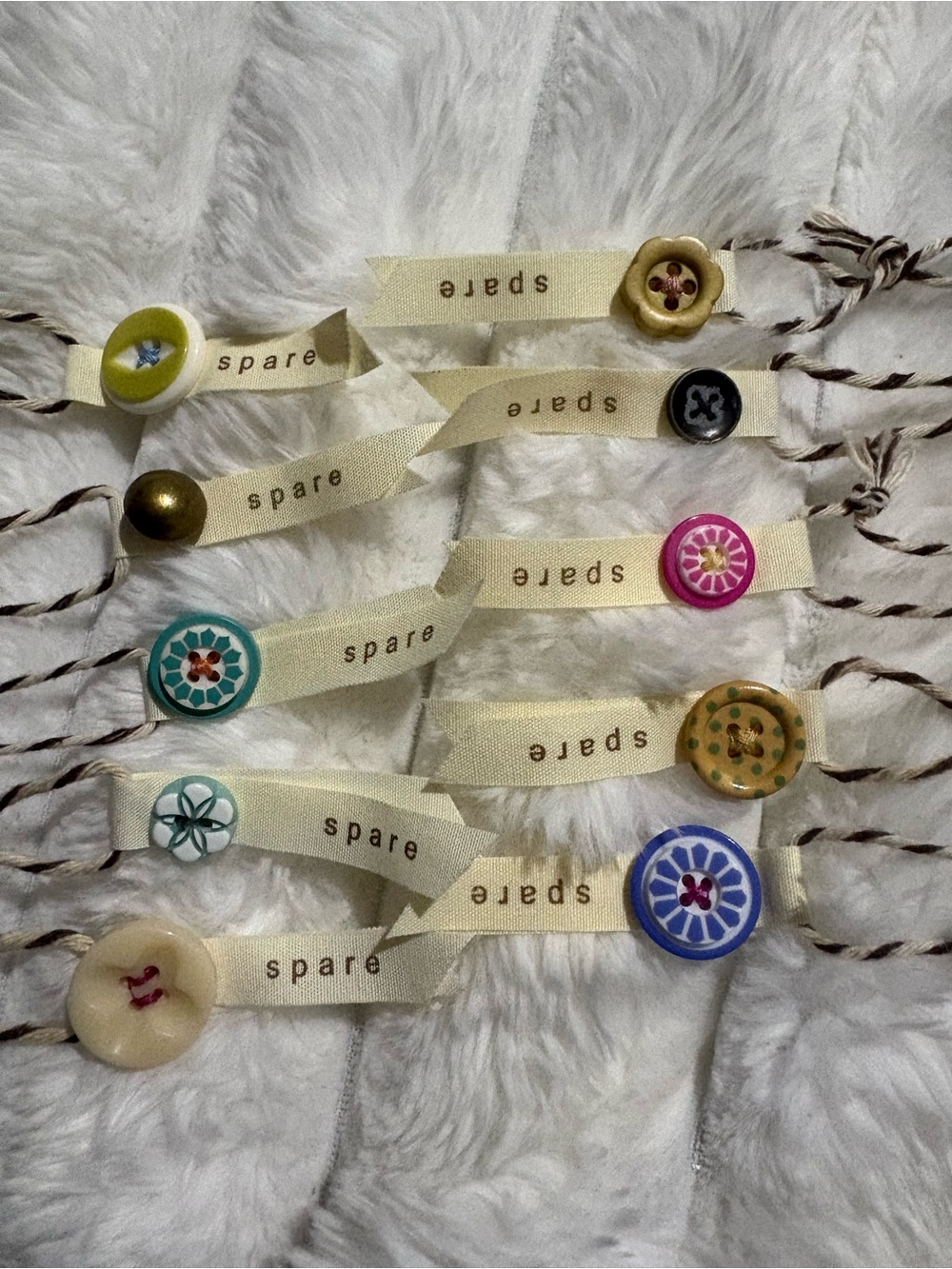 10 Matilda Jane Assorted Decorative Spare Buttons - Multicolor